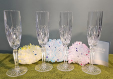 Set Of 4 Marquis Brookside by Waterford Crystal Champagne Flutes - New in Box