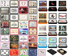 Large Wooden Soft Padded Cushioned Bean Bag Lap Dinner Laptop Food TV Tray