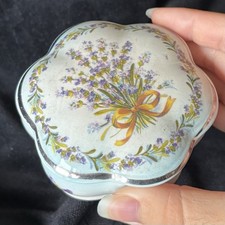 Palissy Royal Worcester Vintage Sweet Lavender Floral Bone China Box