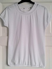 Next White Bubble Hem Top Size