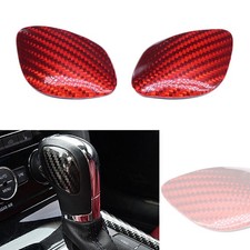 Red Carbon Fiber Car Shift Knob Badge Emblem For Volkswagen VW Golf MK7 CC