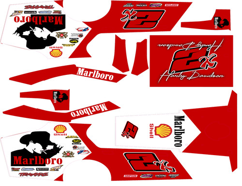 Marlboro red themed traxxas - red,