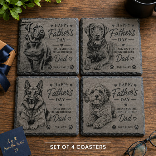 Personalised pet slate coaster - pet,