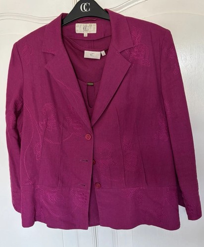 Beautiful linen mix jacket top - linen,