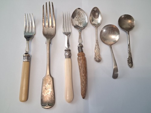 Silver plated spoons - plated, spoons/forks