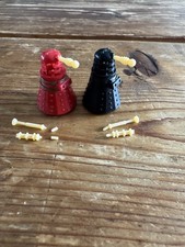 Original ROLYKINS DR WHO DALEK TOYS From 1965 in Black & Red by Louis Marx Toys