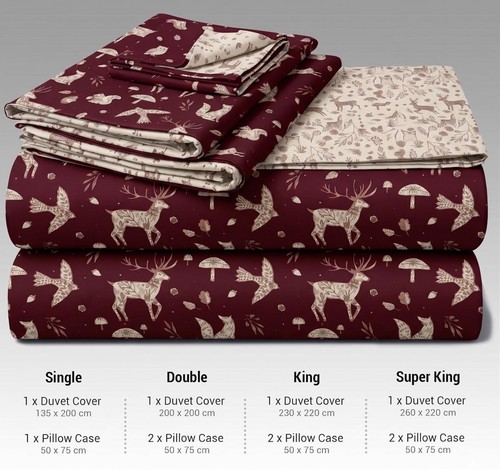 100 cotton reversible bedding - reversible,