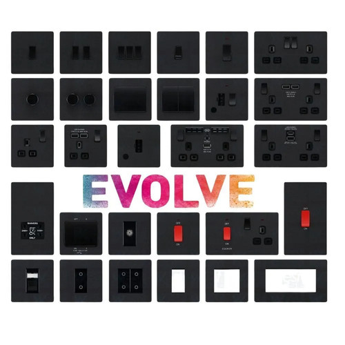 Evolve matt black screwless - evolve,