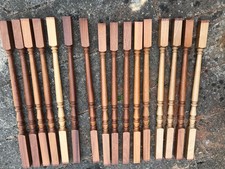 Solid Mahogany Stair Spindles, 16.  Good condition.