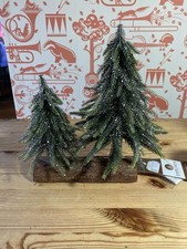 Everlands Mini Christmas Trees On Log Decoration