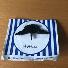 U.S. ARMY BADGE: FREEFALL JUMP WINGS HALO - REGULATION SIZE, P66 DME USA