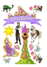Personalised Rapunzel Tangled premium edible icing A4 Cake Topper 
