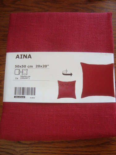 Ikea aina red - red, linen