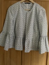 New Zara Pale Blue Embroidered