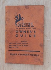 ARIEL HUNTER 350 NH 500 VH 600 VB ~ 1957 to 1959 ~ Original Owner's Guide