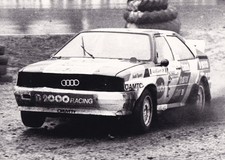 AUDI 2000 RACING, IN ACTION, RALLY CROSS PHOTOGRAPH.