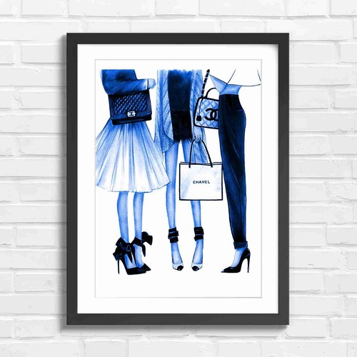 Chanel fashion illustration - chanel,