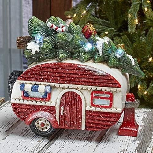 Lighted vintage retro camper - lighted,