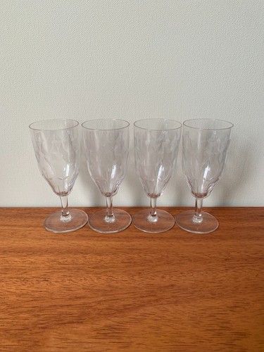 Vintage set floral etched - vintage,