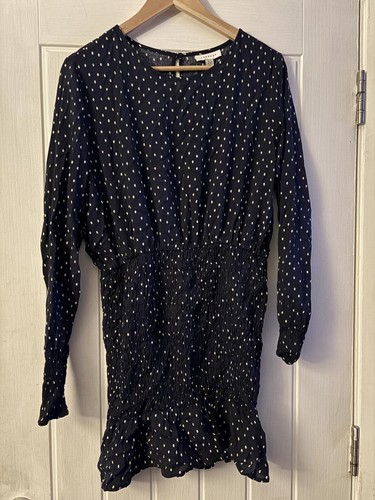 Topshop navy white polka - topshop, dot