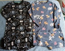 Boys M&S Long Sleeve And Leg Pyjamas x2 Star Wars Tom & Jerry Age 11-12