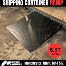 Steel Shipping Container Loading Ramp – 6500kg Rated, Compact, Anti-Slip