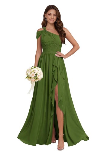 Slit one shoulder pleated - shoulder,