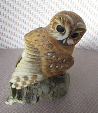 BORDER FINE ARTS TAWNY OWL ON AXE