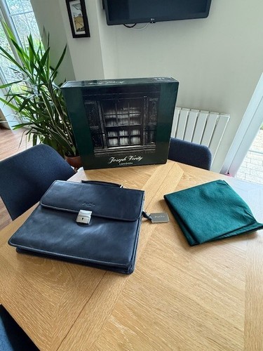 Mens black leather briefcase - mens,