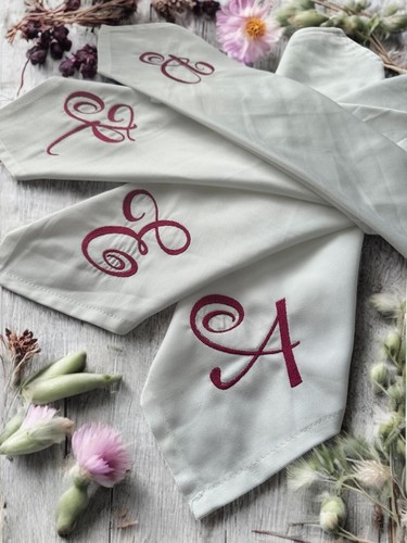 Personalised white linen table - personalised,