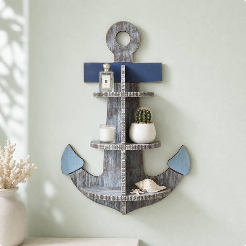 Boat wall shelf blue panels - shelf,,