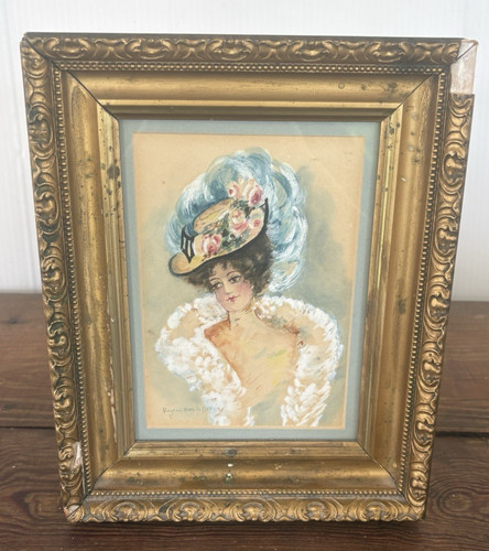 Antique signed gibson - gibson, girl