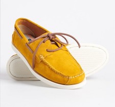 Superdry Suede Leather Boat Deck Lace Up Shoes Mens In Turmeric  UK 11 EU 45 