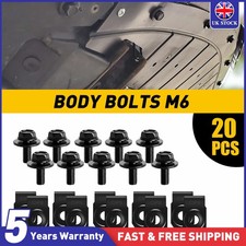 For Kia Engine Under Cover Wheel Arch Screw Washer Body Bolts & U-Nut Clip 20PCS