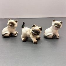 3 Vintage Ceramic Siamese