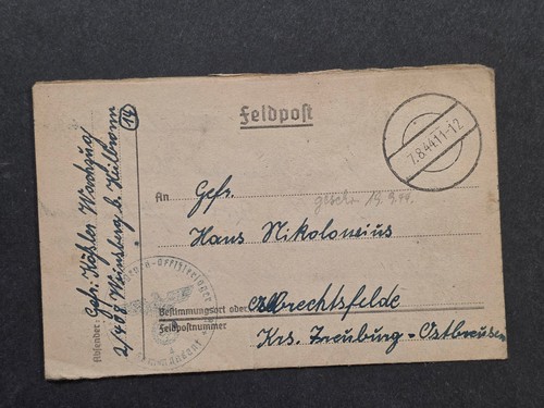Wwii german feldpost letter - wwii,