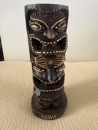 Tiki figurine handcarved - tiki,