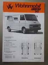 FIAT 242 Motorhome orig 1980s German Mkt Sales Leaflet Brochure - Weinsberg GmbH