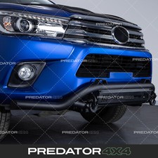 OFF ROAD NUDGE BULL SPOILER BAR BLACK BUMPER GUARD FOR TOYOTA HILUX MK8 MK9 15+