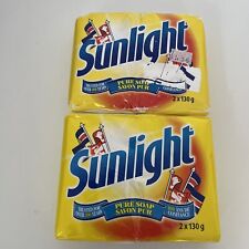 SUNLIGHT "Pure Soap" Laundry Detergent Hand Washing Bar 4.5 OZ (130g) 4-Pack Lot