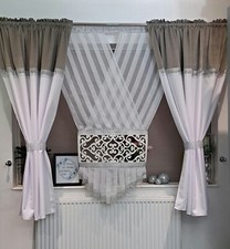 Net panel with curtains living