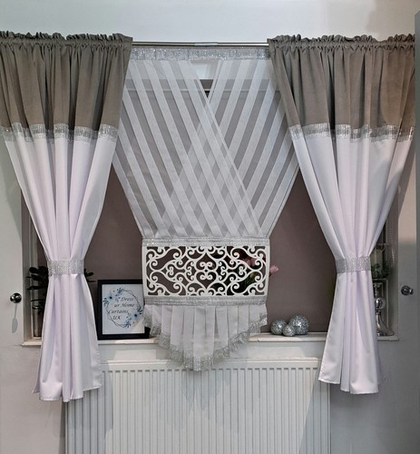 Net panel with curtains living