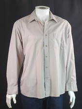 OLEG Cassini Stone Single Needle Tailored Shirt Cotton Mix 16.5 Collar