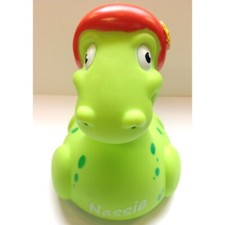 Rubber Nessie bath buddy