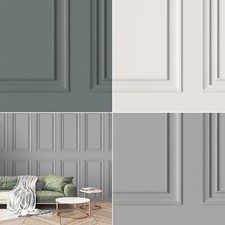 Design Library Dimension Panel Wallpaper Wooden Panelling 3D Effect - 4 Colours
