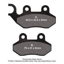 EBC Scooter Organic Brake Pad Set (E327) Front Left for TGB Bellavita 125i 12-14
