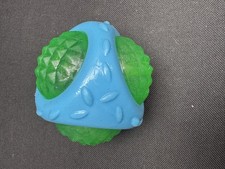 Blue and Green Dog Textured ball for Throwing Playing fetch