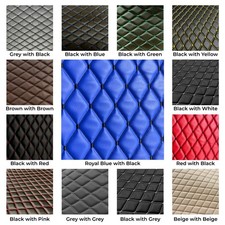 Diamond stitch quilted fabric Faux Leather Waterproof Cars Automotive Campervans