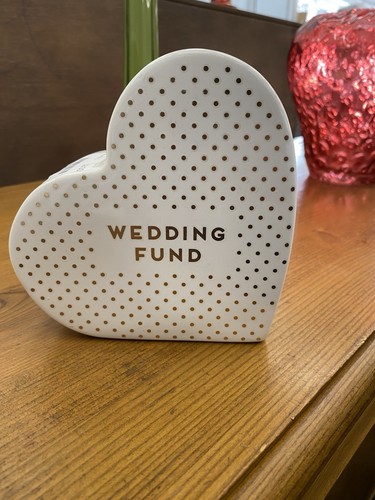 Ceramic heart wedding fund - ceramic,