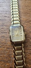 Vintage Bellux Ladies Watch–23K Gold Electroplated,Rectangular Face,Swiss Design